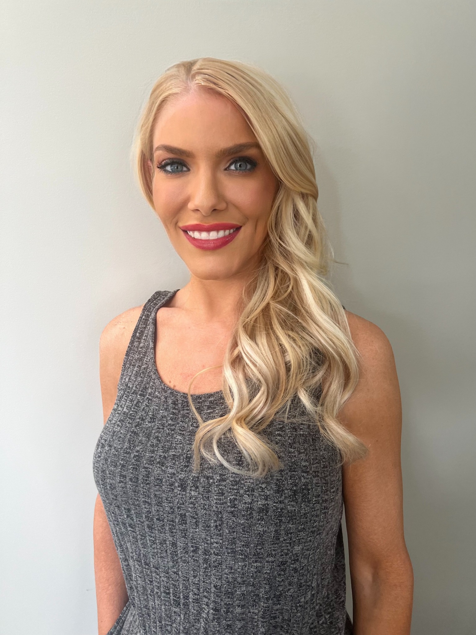 Blonde extension work at New Synergy Salon
