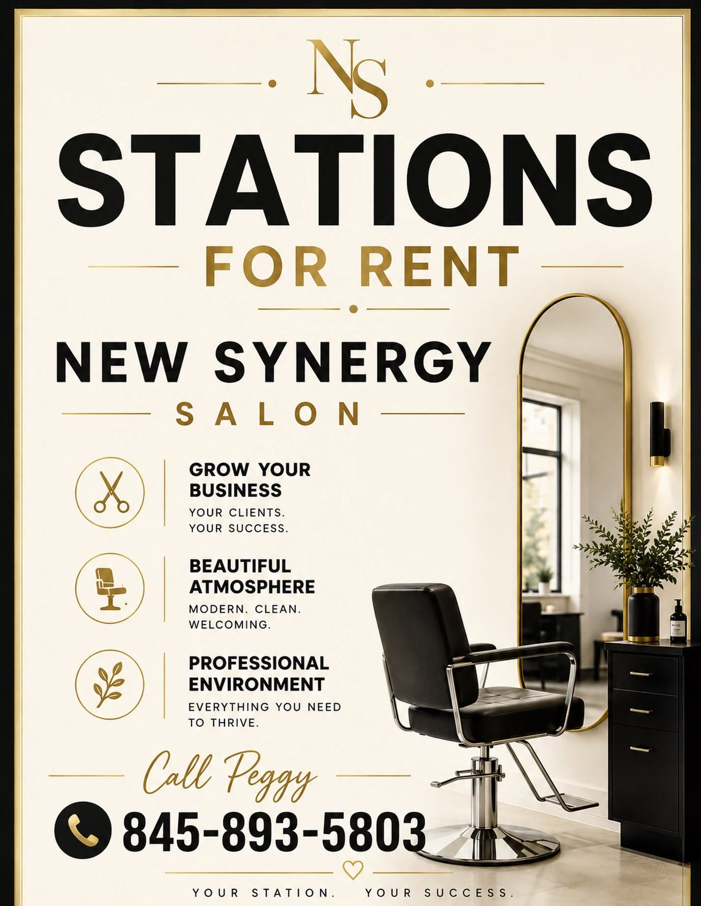 Stations for rent at New Synergy Salon